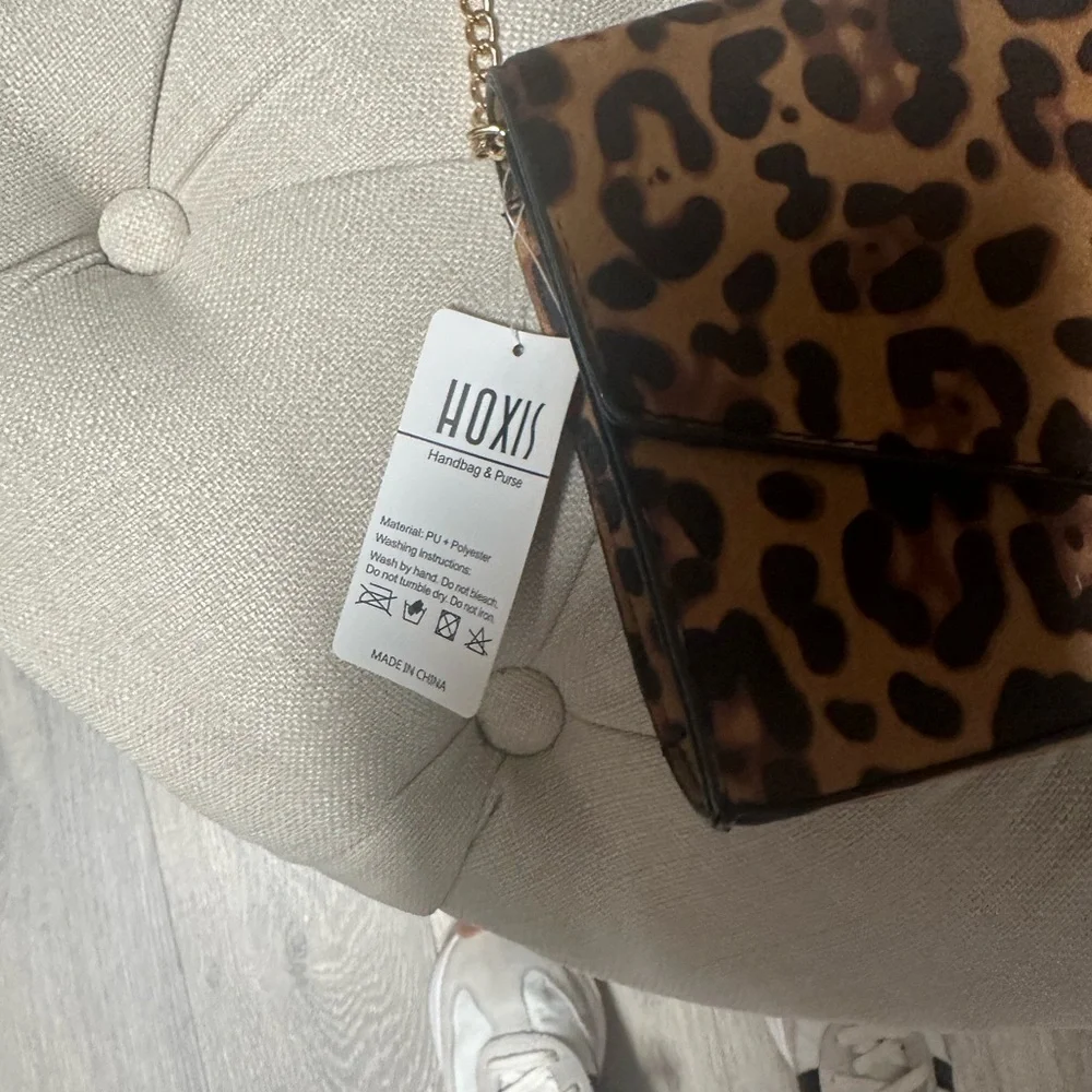 Leopard Print Chain Shoulder Bag